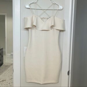 Guess Cream stretchy strappy dress.
